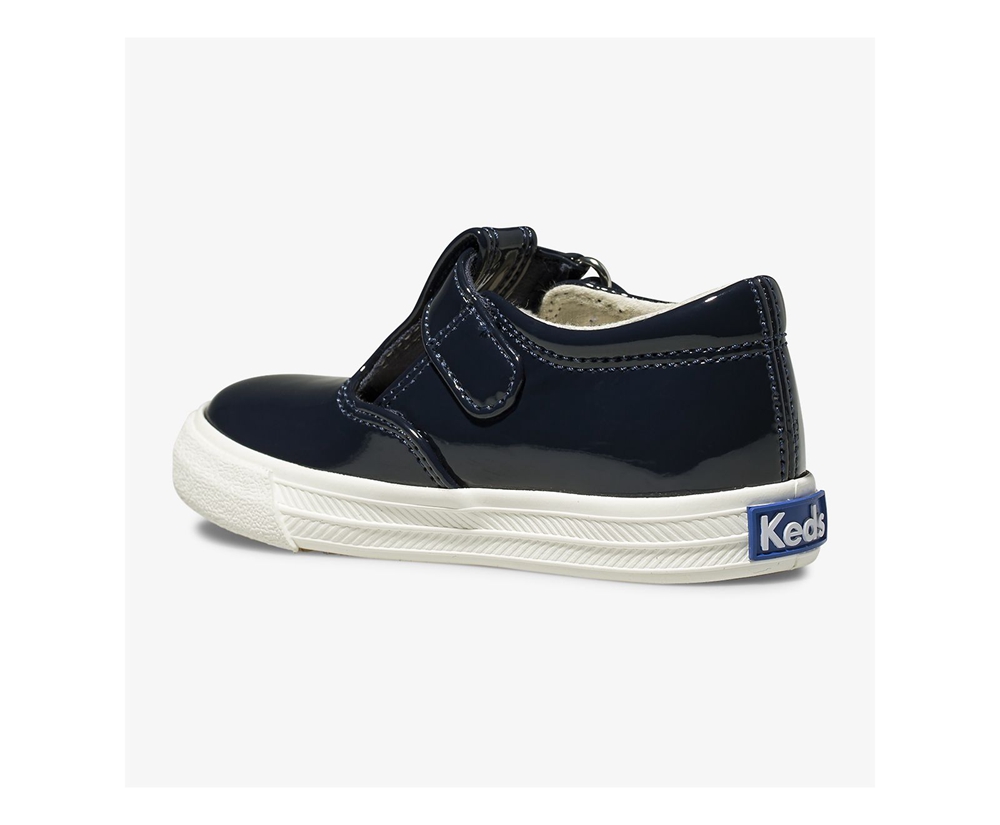 Slip Ons Keds Enfant Bleu Marine - Daphne Patent - 901-DULCBF